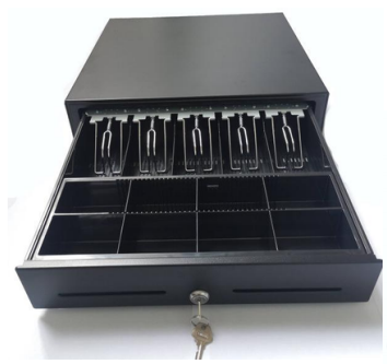 Electronic & Manual Metal Cash Drawer for Point of Sale (POS) System with Coin Tray